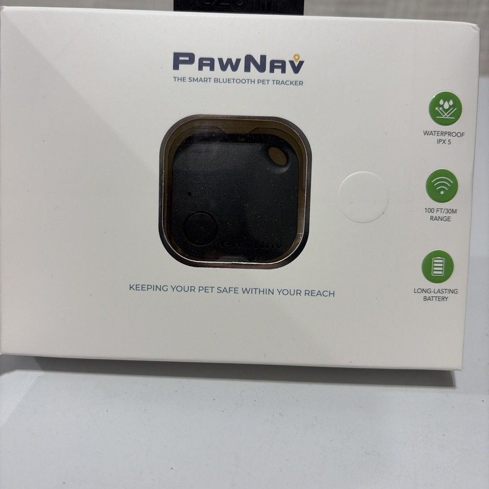 PawNav Smart Bluetooth Pet Tracker by Run Secure Waterproof 100 Foot Range NEW