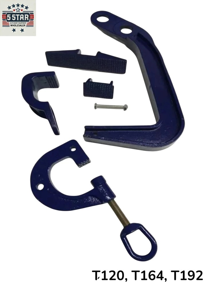 AUTO BODY FRAME MACHINE JUMBO DEEP HOOK SET & G-CLAMP TOOL COMBO DEAL