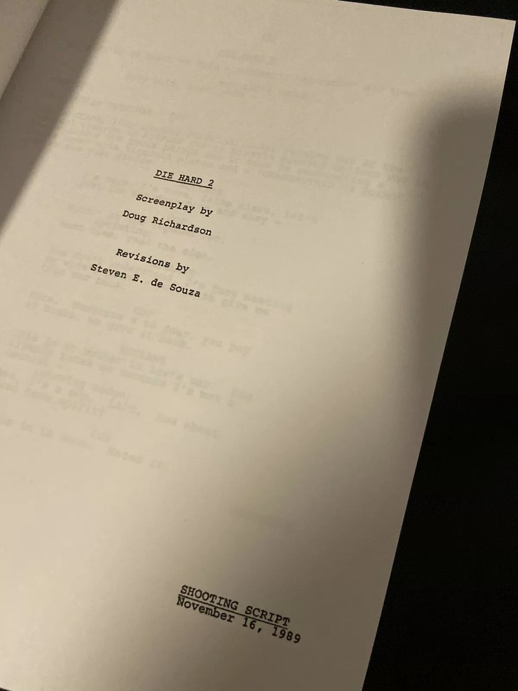 20th Century Fox DIE HARD TRILOGY Rare Script SCREENPLAY SET Collection