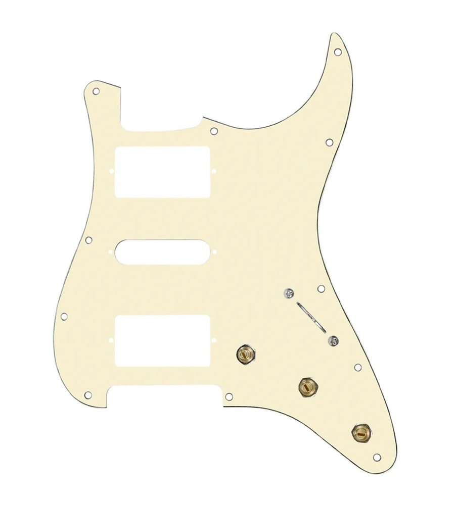 920D Custom HSH Pre-Wired Pickguard for Strat With An Aged White Pickguard an...