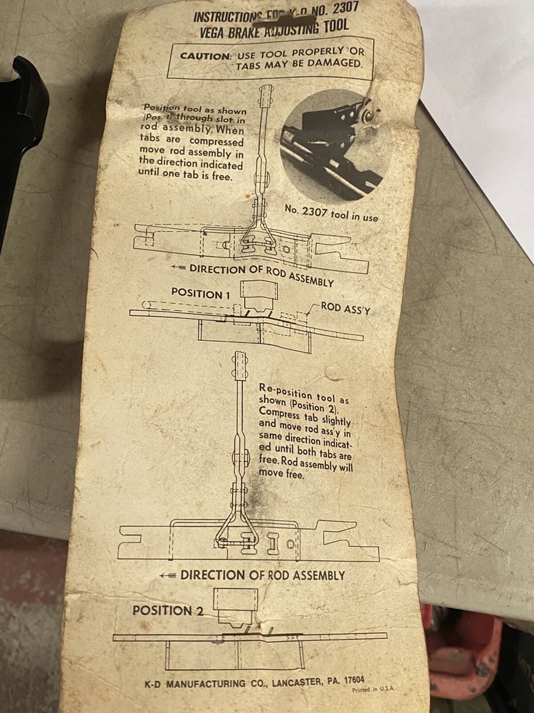 Vega Brake Adjusting Tool #2307