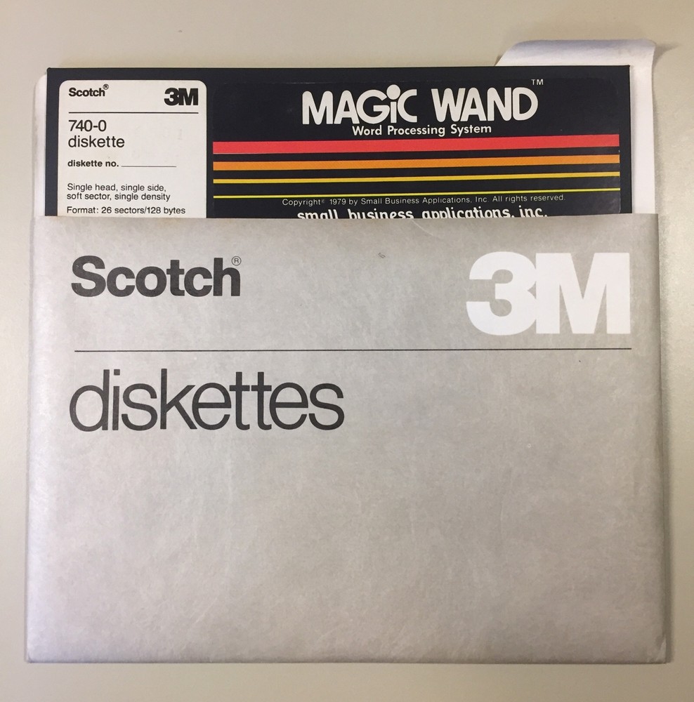 Vintage 1979 MAGIC WAND The Word Processing System 8” Floppy Disk VHTF