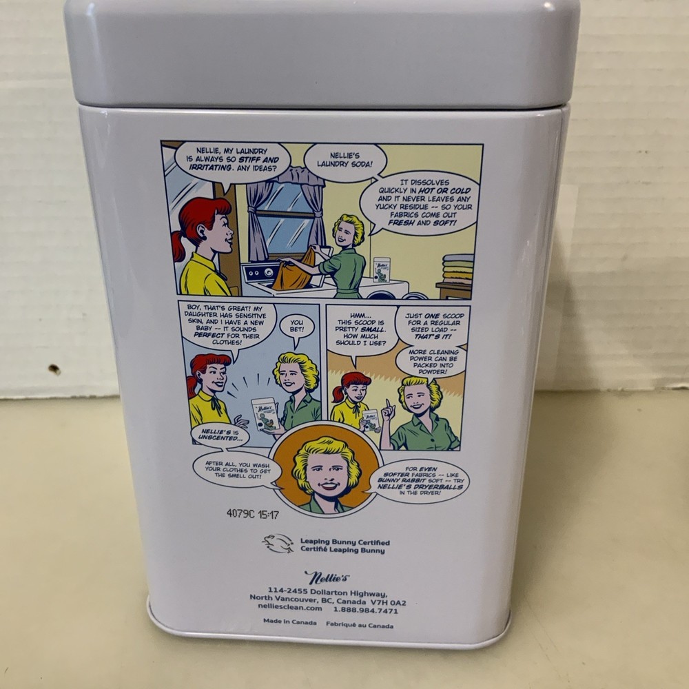 Nellie's Laundry Soda Storage Tin Empty
