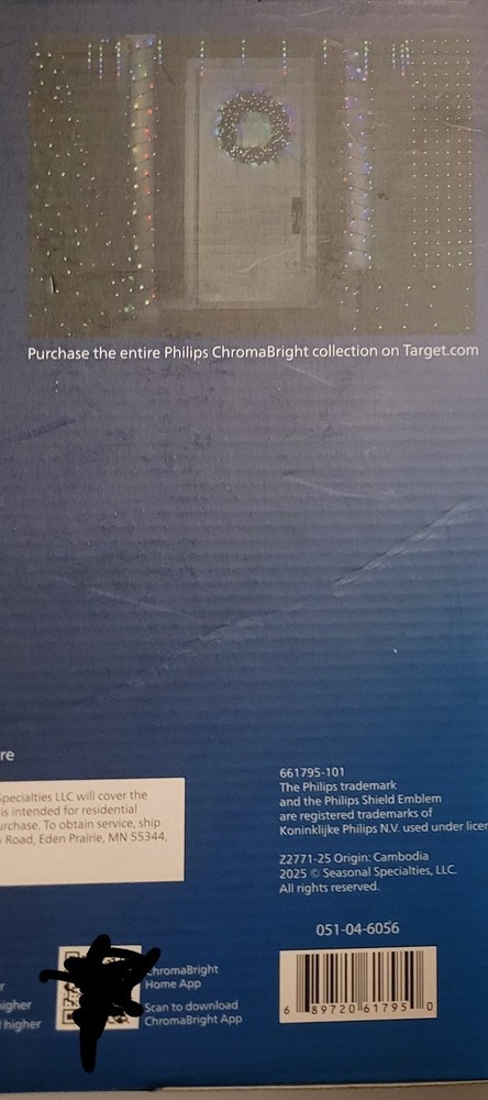 Philips Chromabright 150 Ct Mini String Lights 49’ App Control Christmas Holiday