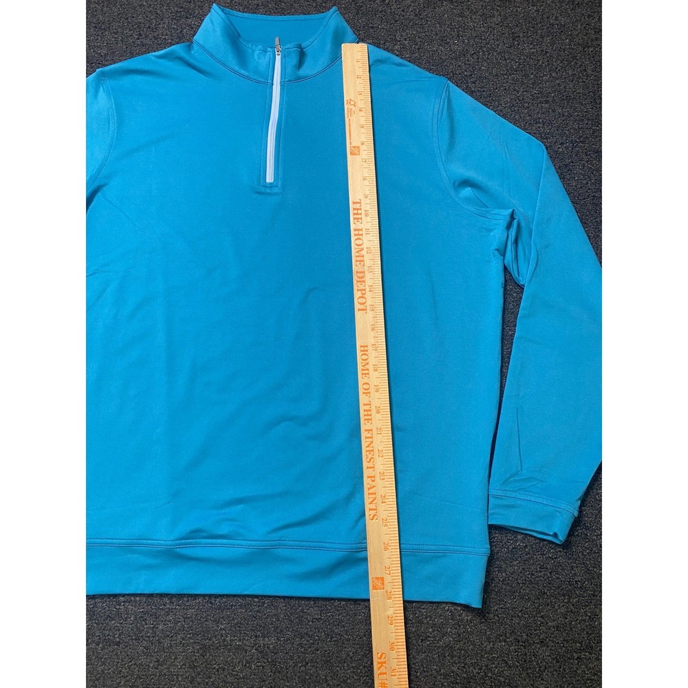 Peter Millar Perth 1/4 Zip Pullover Blue Mens Large MS24EK40B Performance Golf