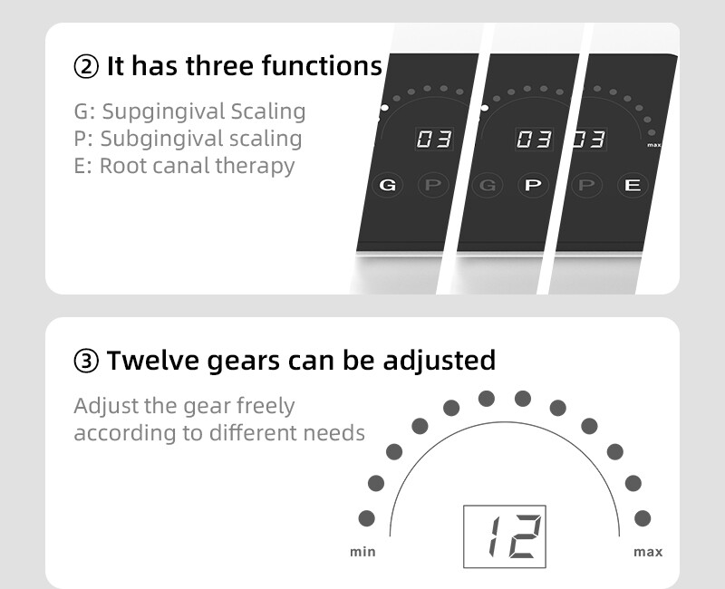 Ultrasonic Dental Piezo Scaler Handpiece 5 Tips Fits EMS Cavitron Woodpecker FDA