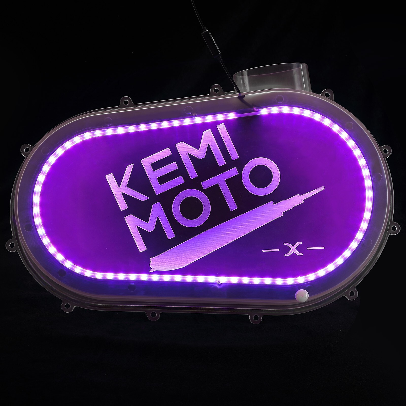 Clear Outer Clutch Cover w/RGB Light for Can Am Maverick X3/ MAX R 2018-2022