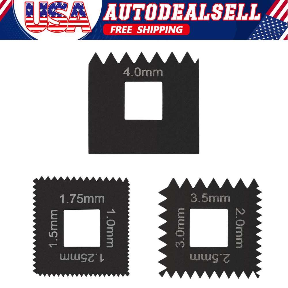 3PCS Metric Die Set for Universal Outside Thread Chaser Replace 202817