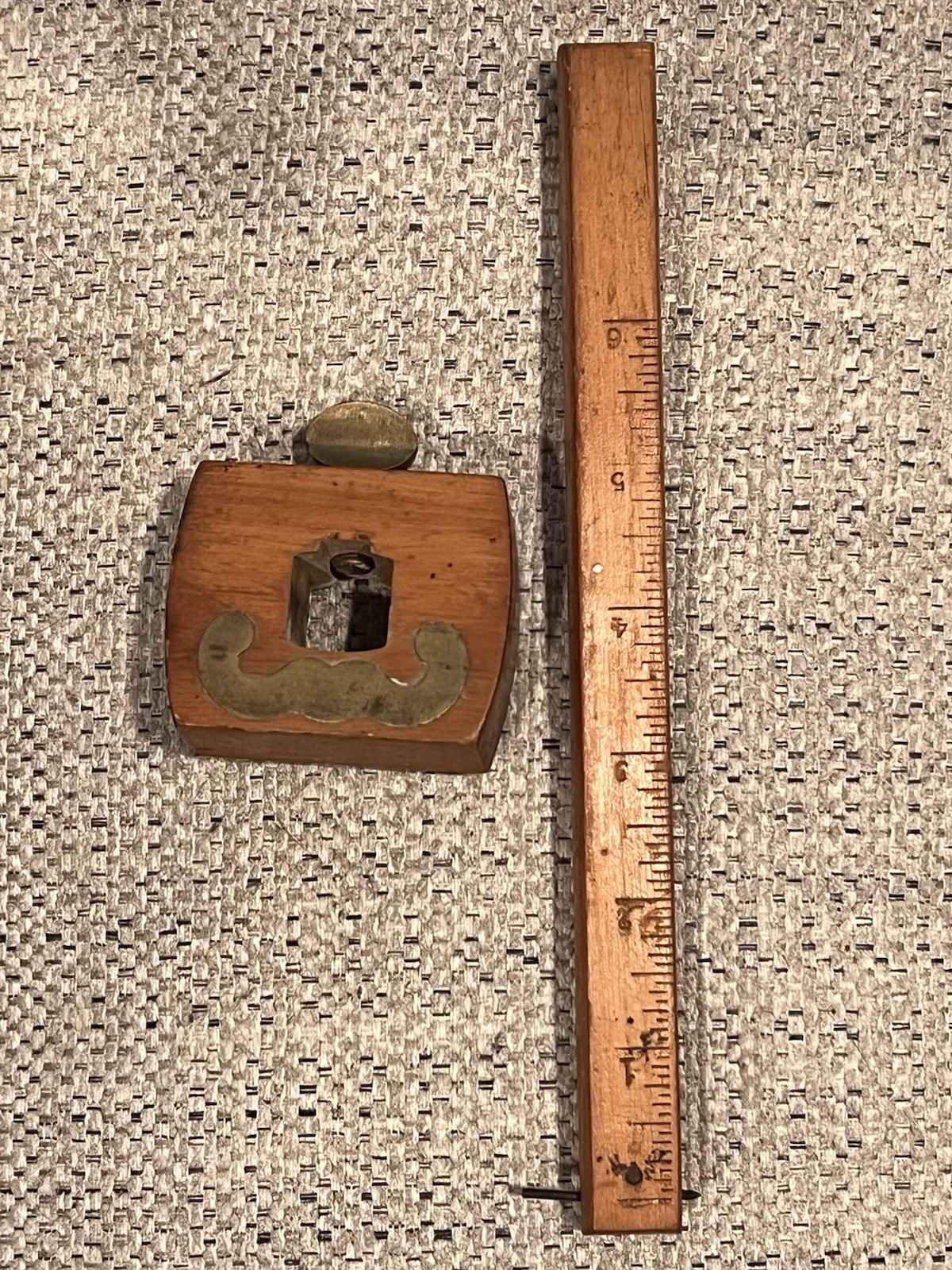 Antique Wooden Marking Gauge Mortise Marking Gauge Brass Patent Jan 12 1886