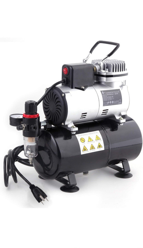 Timbertech Airbrush Single- Piston All Free Mini Compressor