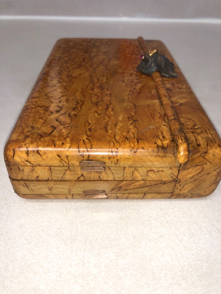 Russian karelian birch large cigarette case