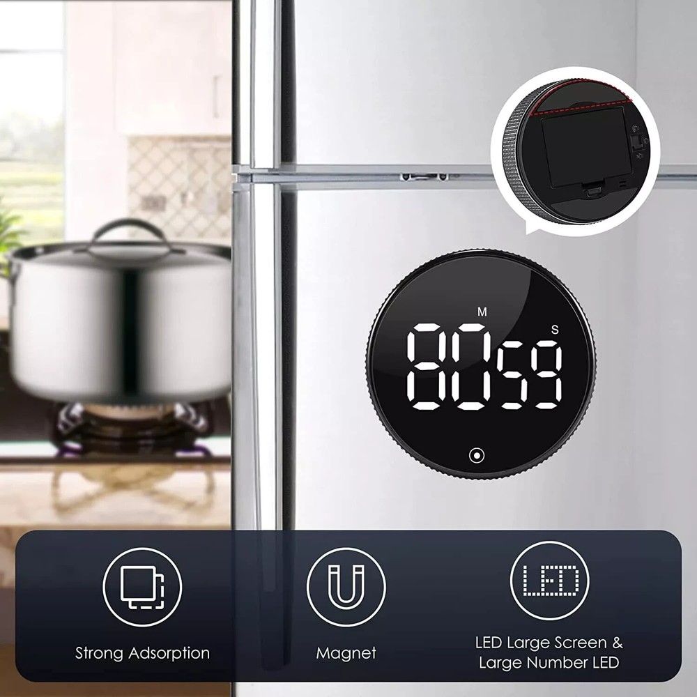 Large LCD Digital Kitchen Cooking Timer Count-Down Up Clock Loud Alarm Magnetic