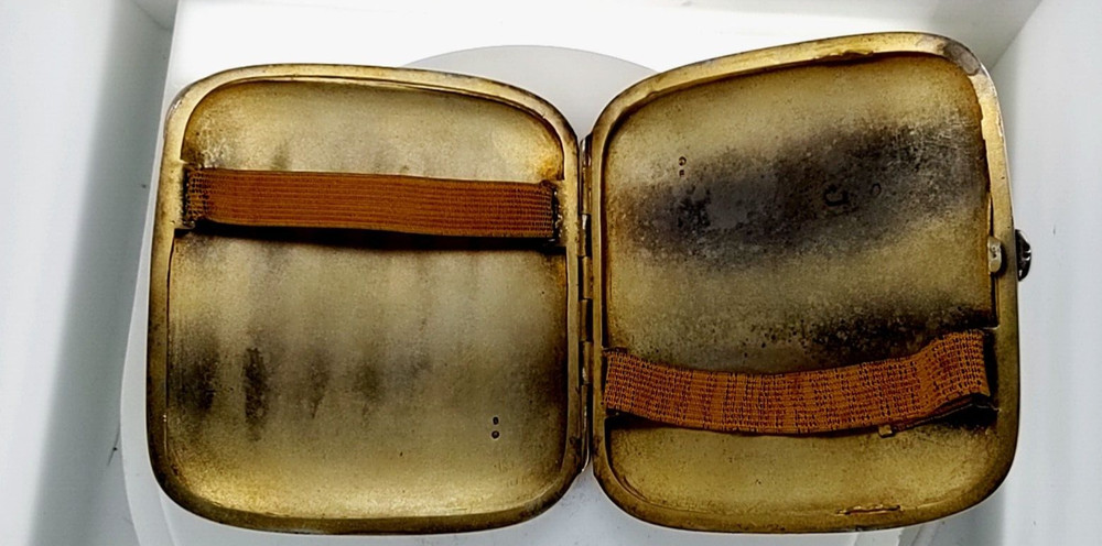 Charming Silver Cigarette Case with Fine Enamelled Scene