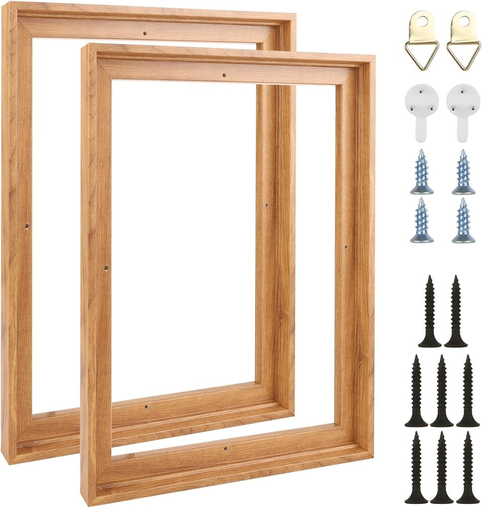 2 Pack Floater Frame for 12x16 Inch Canvas Painting, Solid Floating Frame for...