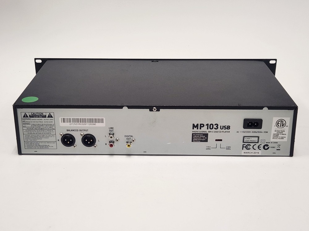 Numark MP103 USB Rackmount MP3 CD Player Tested **READ DESC.***