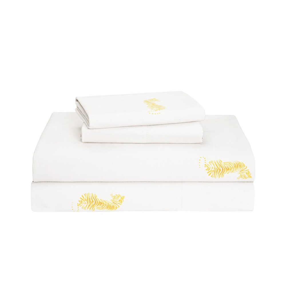 4-Piece Bed Sheet Set 100% Cotton Flat Fitted Sheets queen sheet set deep pocket