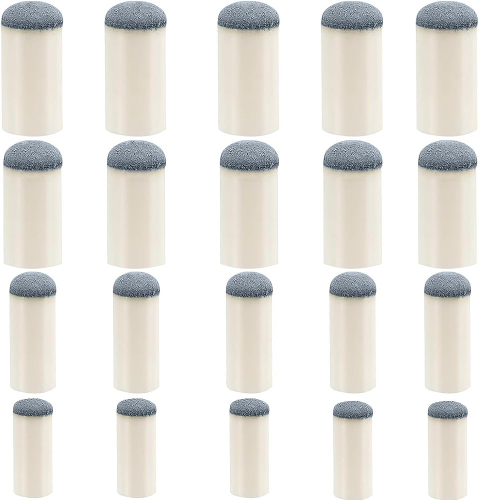 20-Piece Pool Cue Tip Replacement Kit, 4 Sizes for Billiard Accessories