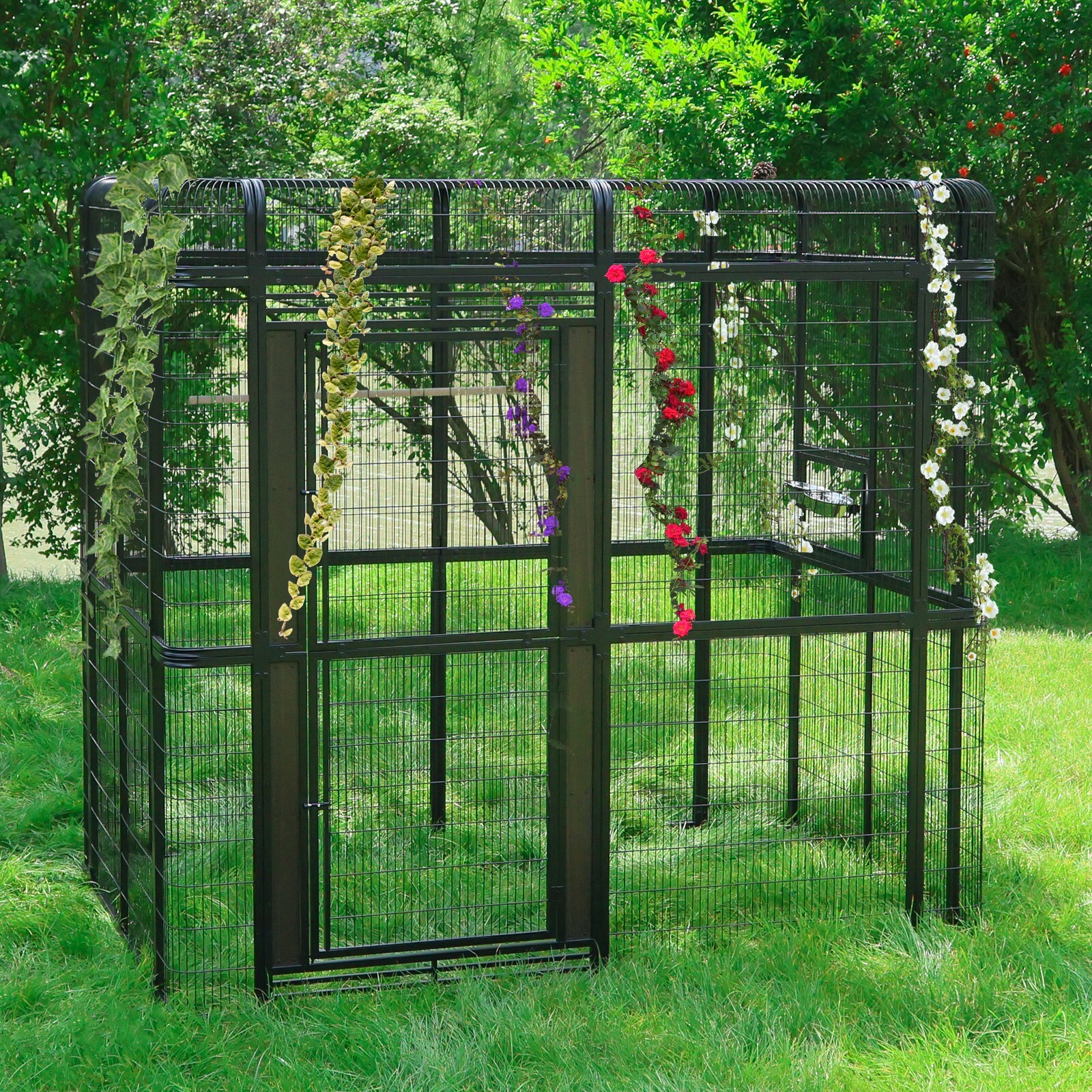 7.2ft Large Walk in Bird Cage Huge Parrot Macaw Aviary Finch Outdoor Birdcage