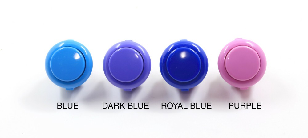 Sanwa OBSF-24 - BLUE Momentary  Push Button JAMMA guitar killswitch 24mm MAME