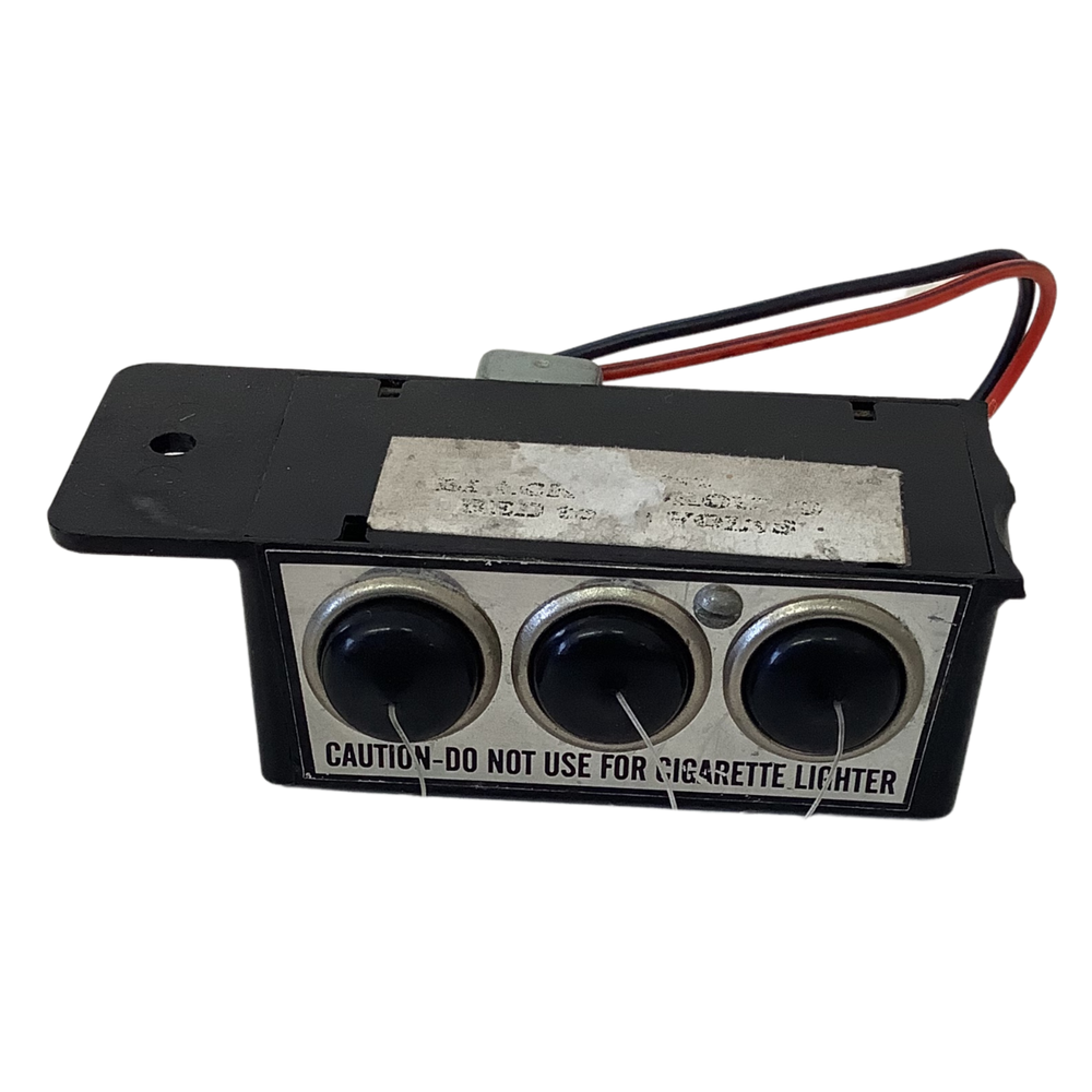 Police Center Console 12 Volt Multi Socket Harwired Outlet w/ Socket Covers