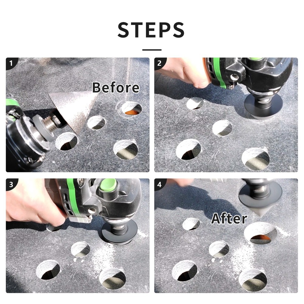 2" Diamond Beveling Chamfer Cone Milling Bit Tile with Hex Adapter Countersink