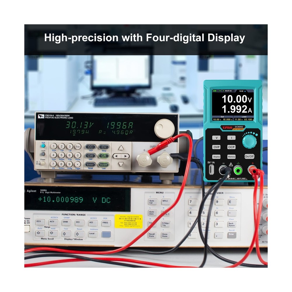 Programmable DC Power Supply (0-60 V 0-5 A) 110V Input High Precision 4-Digit...