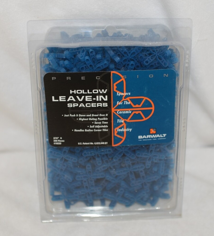 Barwalt 16030 Blue Precision Spacers Ceramic Tile Three Sixteenth Inch