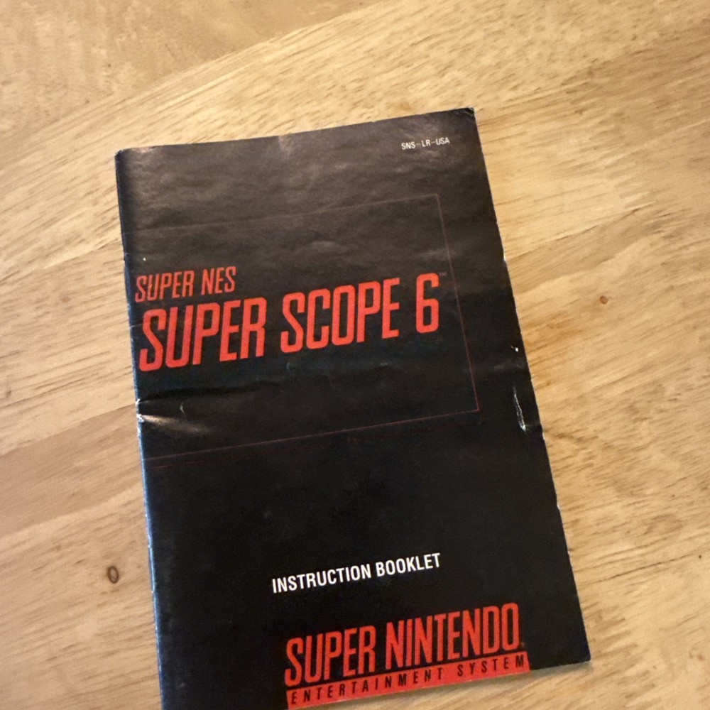 Super Scope 6 Super Nintendo SNES Instruction Manual Booklet
