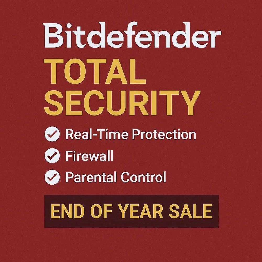 Bitdefender Total Security - 3 Years 6 Devices (Windows, MAC, Android)
