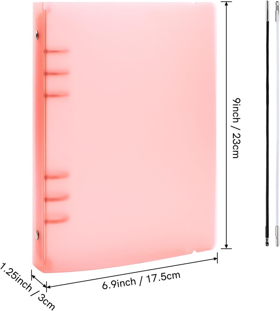 3-Pack A5 6-Ring Binder Covers - Durable Polypropylene (PP) Storage Organizer -