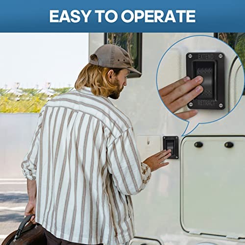 Power Stabilizer Switch, RV Electric Jack Switch with Harness 12V Extend black