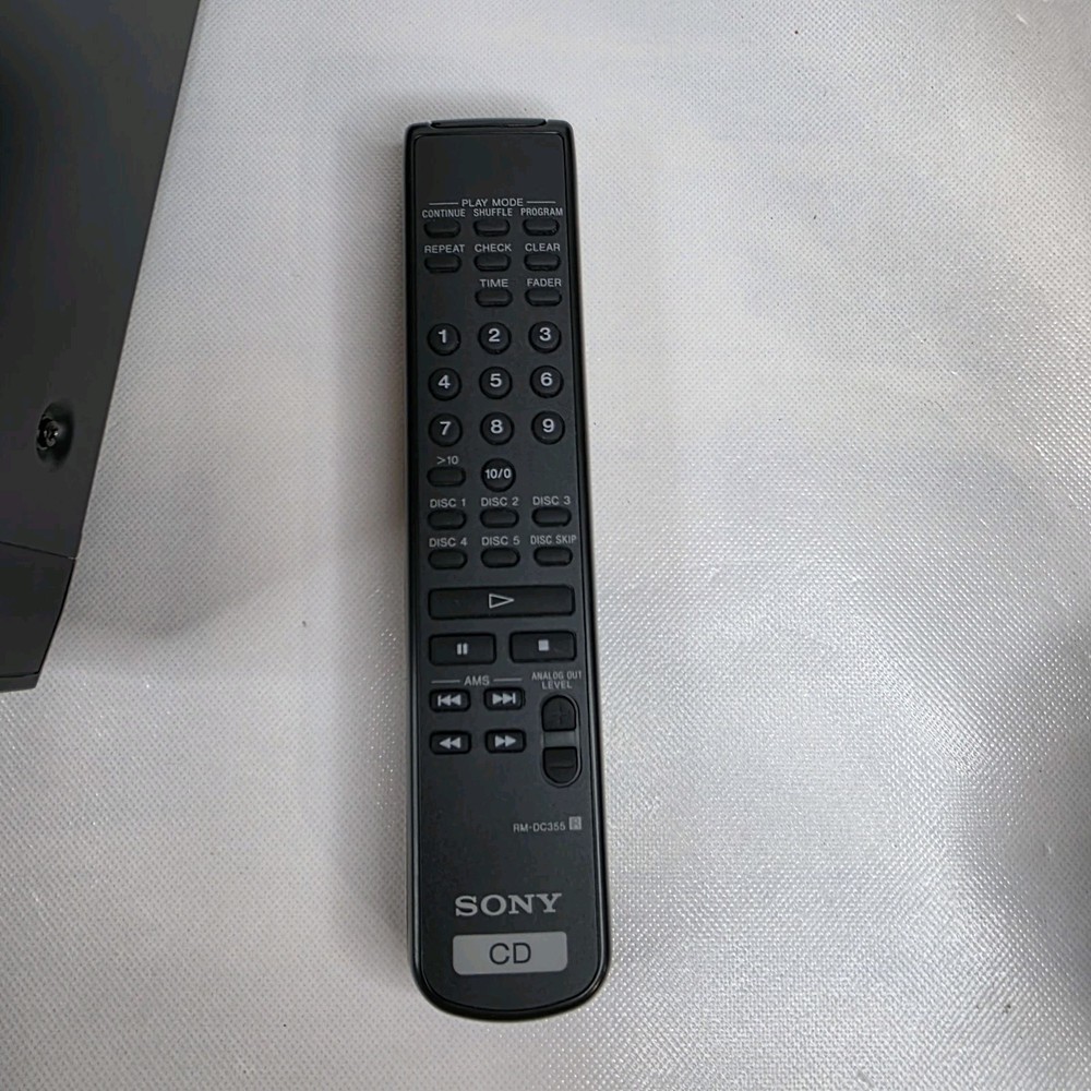 Sony CDP-CE375 Compact Disc CD Player 5 Disc Carousel Changer W/ Remote - Tested