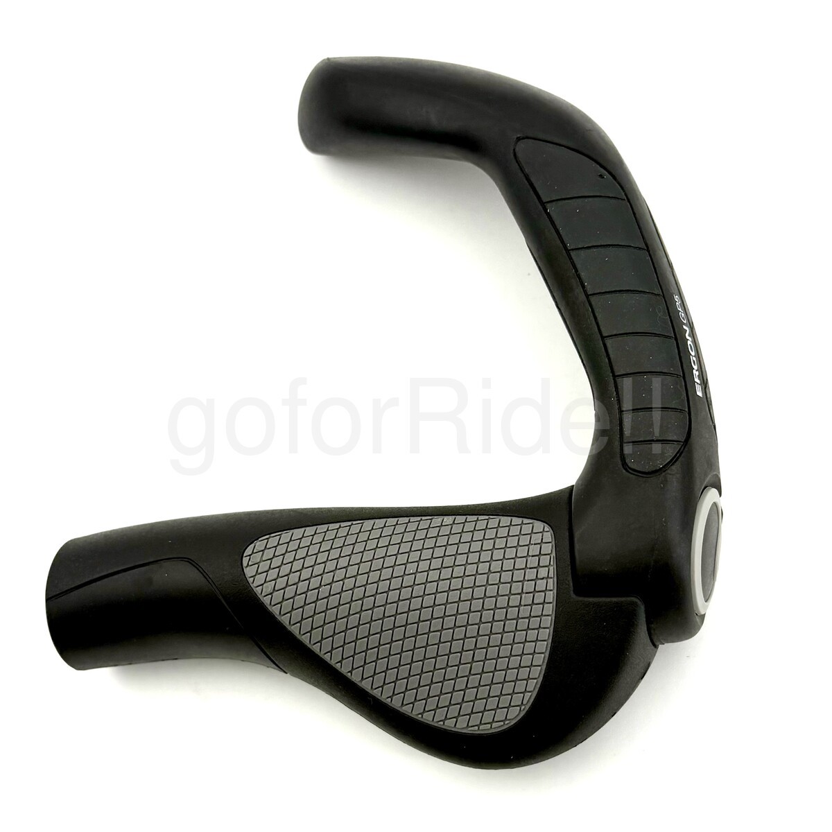Ergon GP5 Large Ergonomic Bike Grips Black/Gray Fullsize Bar Ends Pair Lock-On