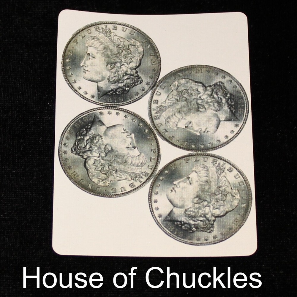 Morgan Dollars, Bicycle Printed Gaff Card, Blue