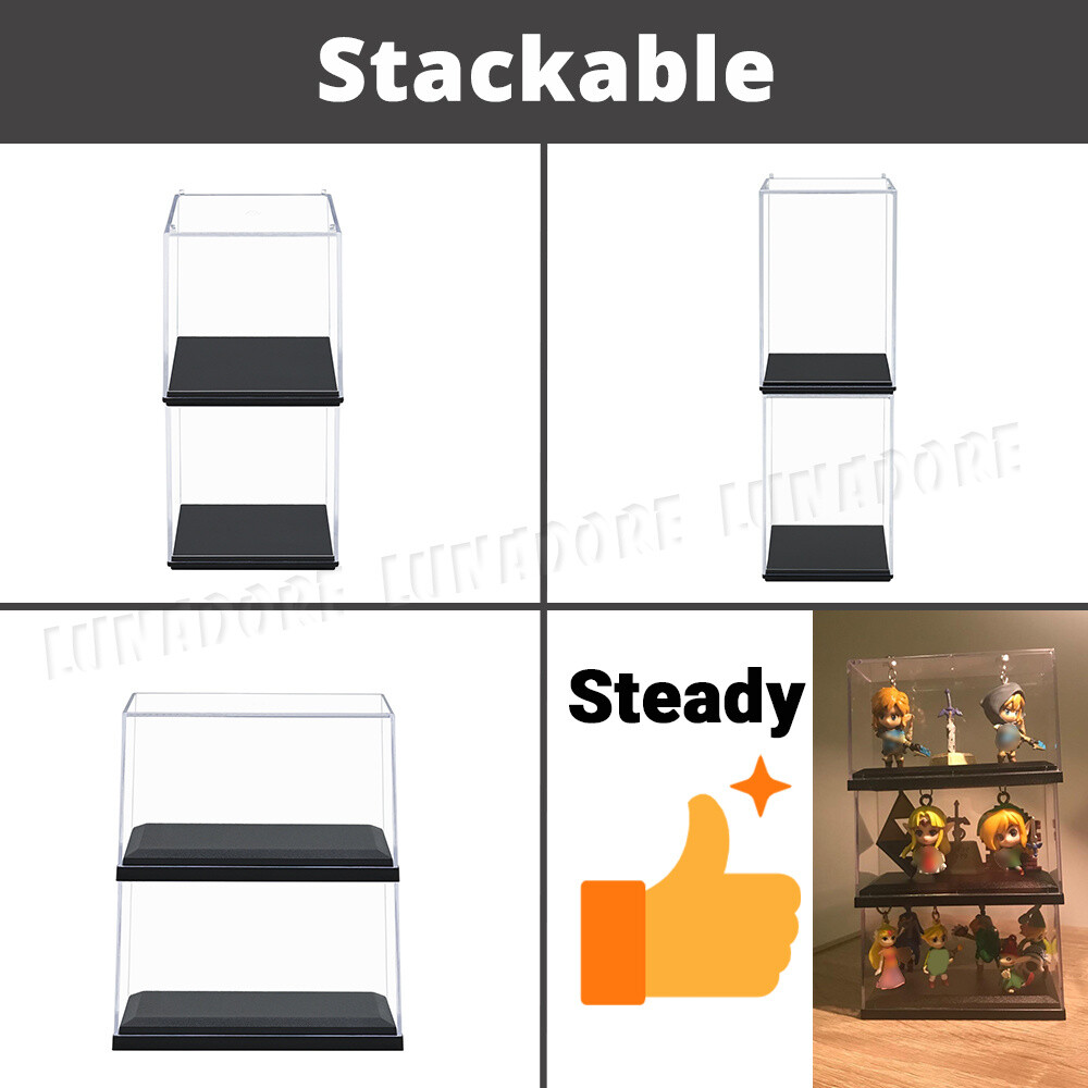 Small Acrylic Display Case Collectibles Box Dustproof 1/64 Diecast Action Figure