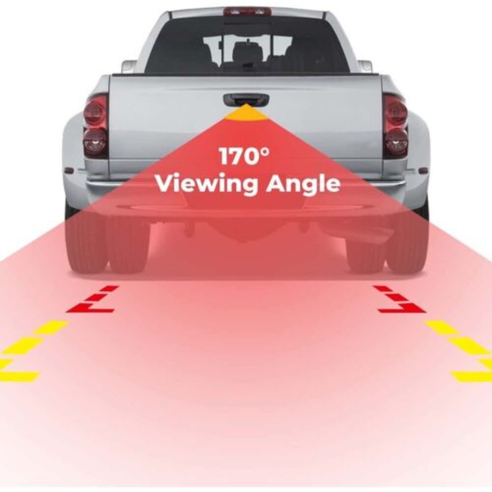 Tailgate Latch Handle Rear Backup Camera for 2002-2008 Dodge Ram 1500 2500 3500