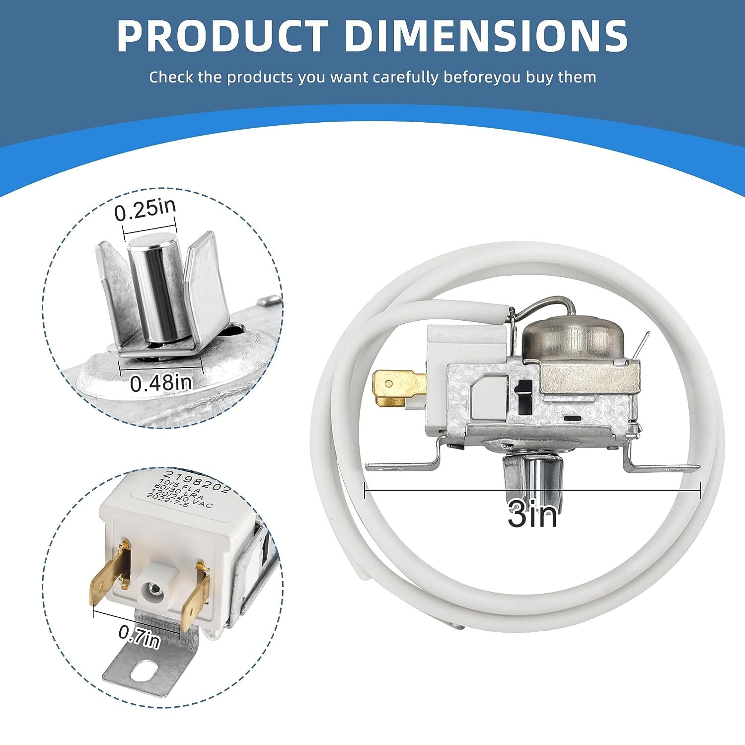 WP2198202 For Whirlpool Replacement Temperature Cold Control for 2198202