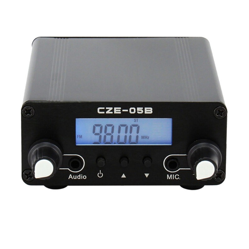 FM Transmitter Church 0.5W Mini Radio Stereo Station Black w/ Antenna CZE05B NEW