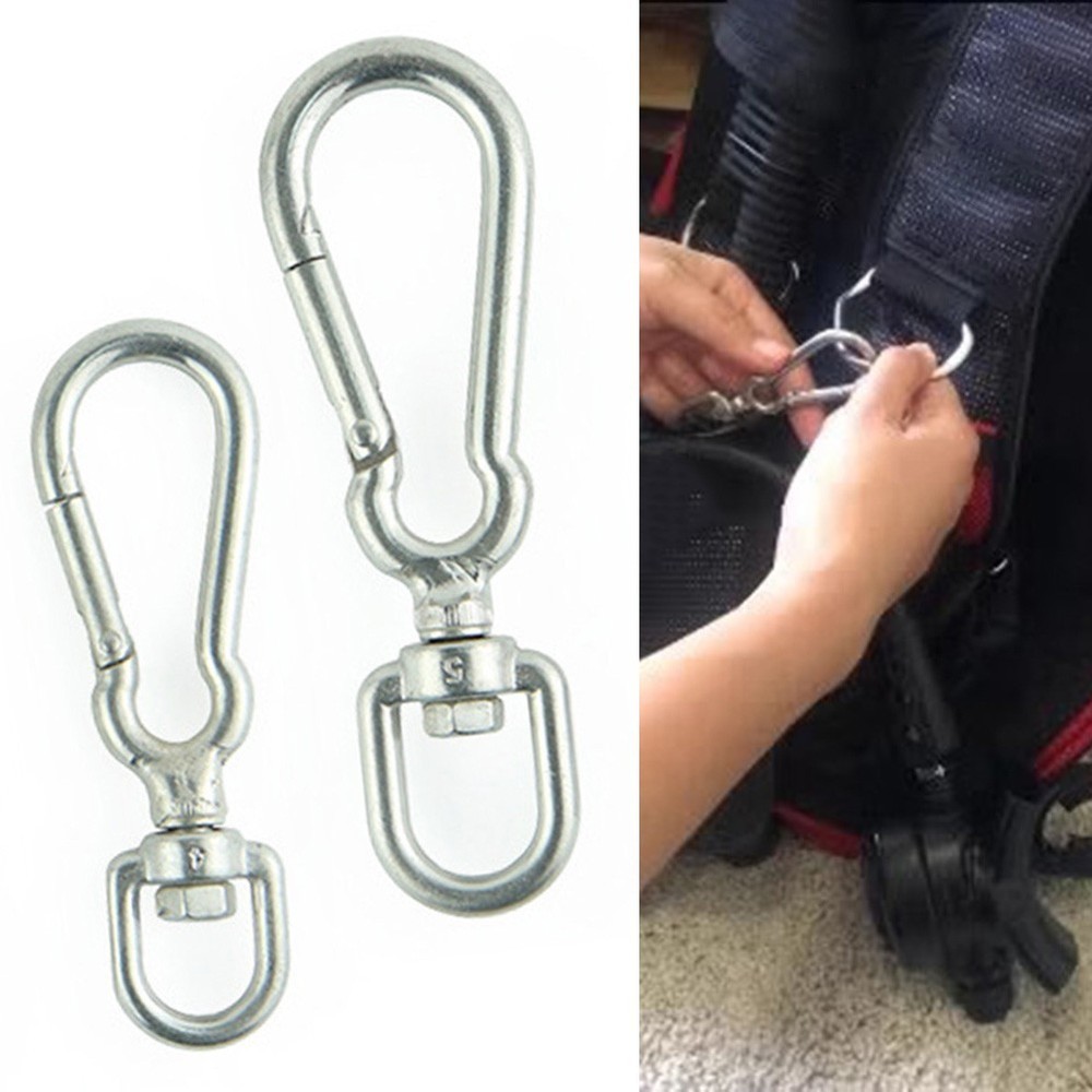 Innovative 360 Degree Rotating Spring Hooks in Sturdy Stainless Design