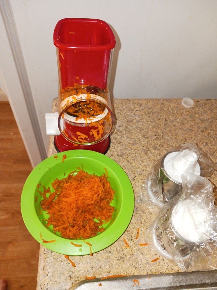 Tabletop Drum Grater, Slicer - Fine Grating, Course Grating, Shredding & Slicing