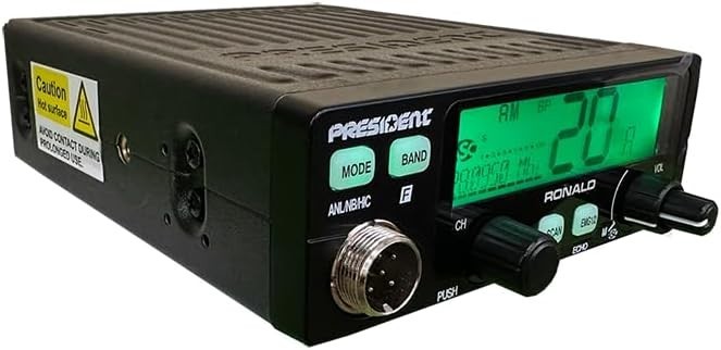 President Ronald Compact 50 Watt 10 Meter Radio W/ Large Color Changing Display