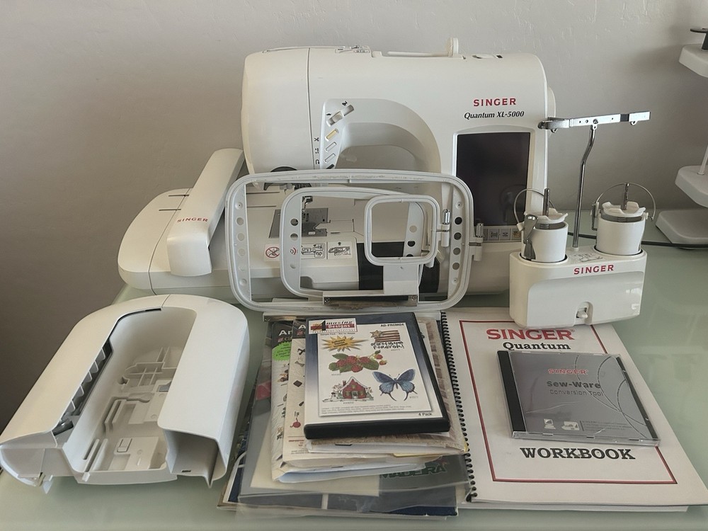 Singer Quantum XL-5000 Computerized Sewing Machine & Embroidery Plus Hoops