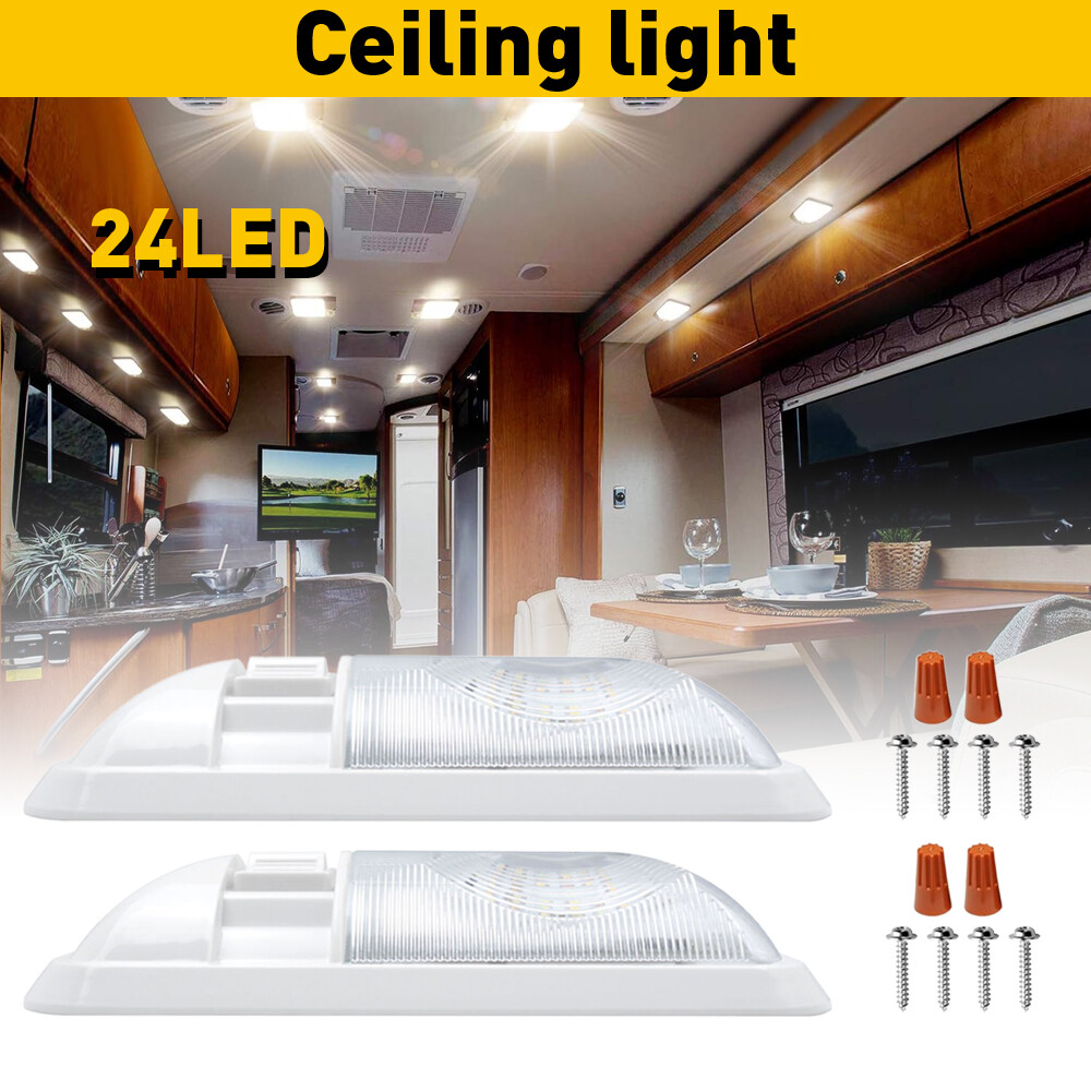 2 Pack 12V Led RV Ceiling Dome Light RV Interior Lighting for Trailer Camper