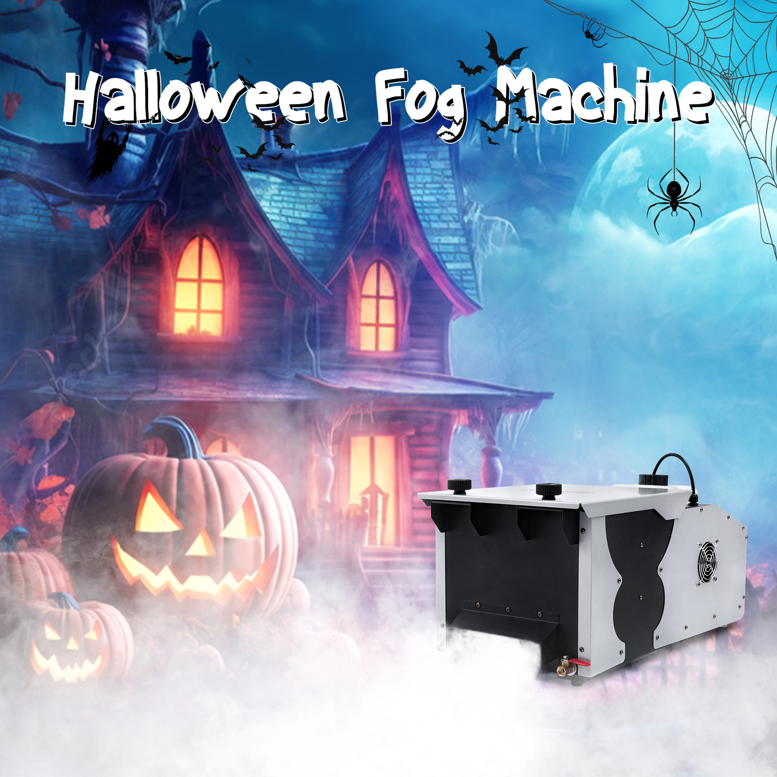 1500W Low Lying Smoke Fog Machine DJ Stage Dry Ice Ground Fogger With Remote US
