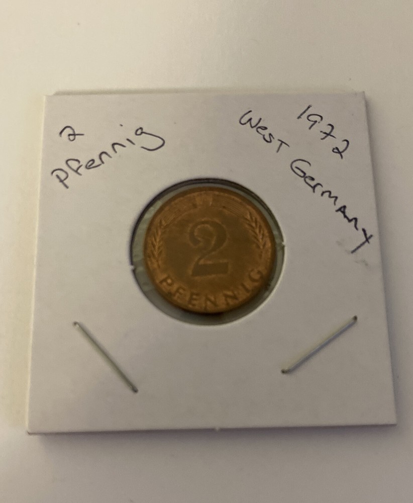 1972 West Germany 2 Pfennig Coin B16