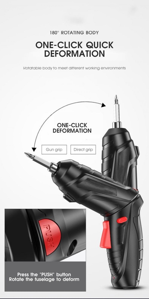 4.2V High-power Wireless Electric Screwdriver Kit with LED Light Tools