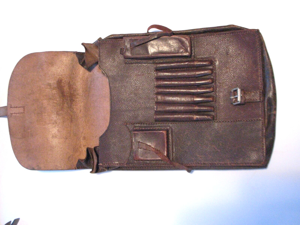 WW 11 War German Map Case Makers Name Printed Extra Nice Original Condition