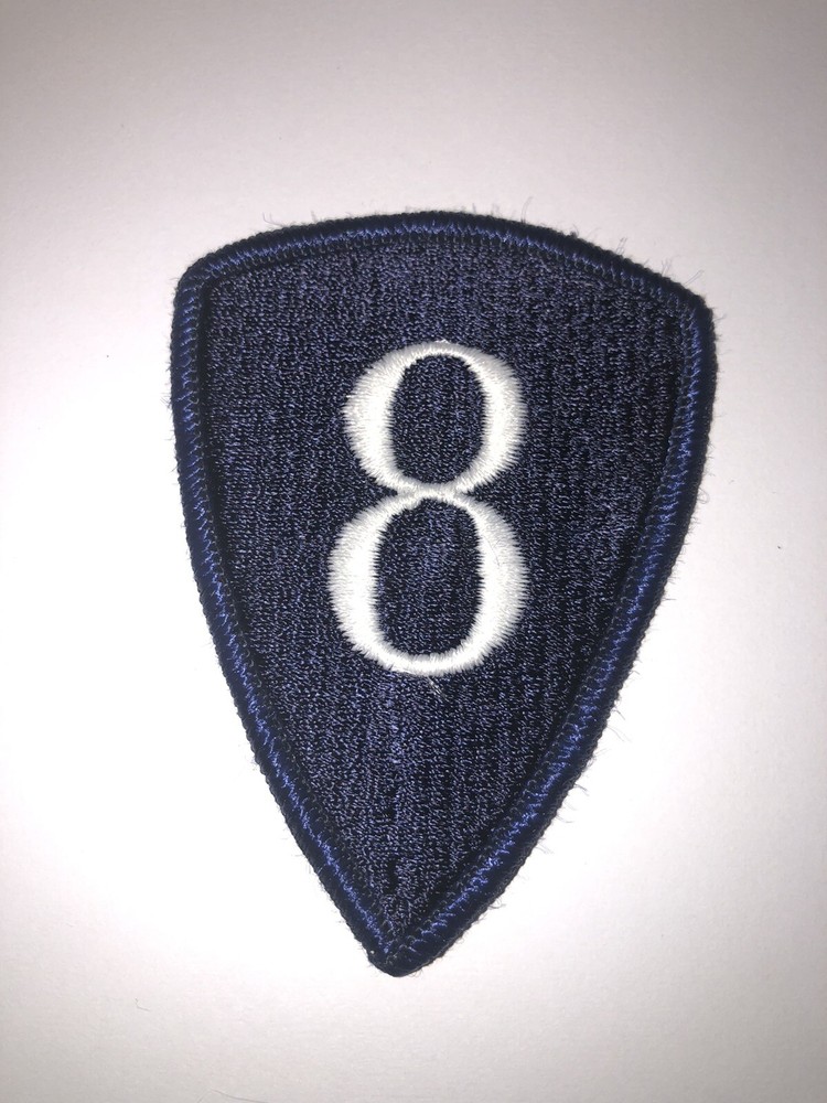 8th Personnel Command (Blue Border) U.S. Army Shoulder Patch Insignia