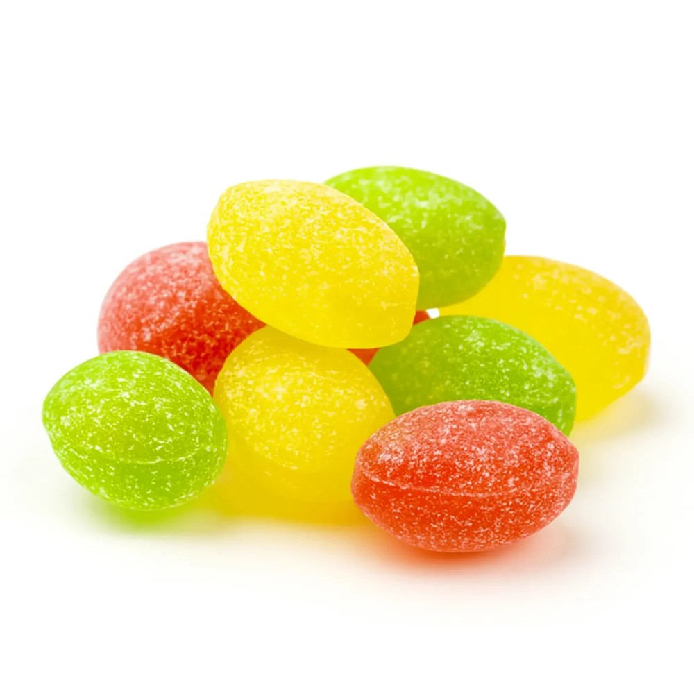 Sanded Assorted Fruit Drops - Old Fashioned Hard Candy Fruity Sweet Treats