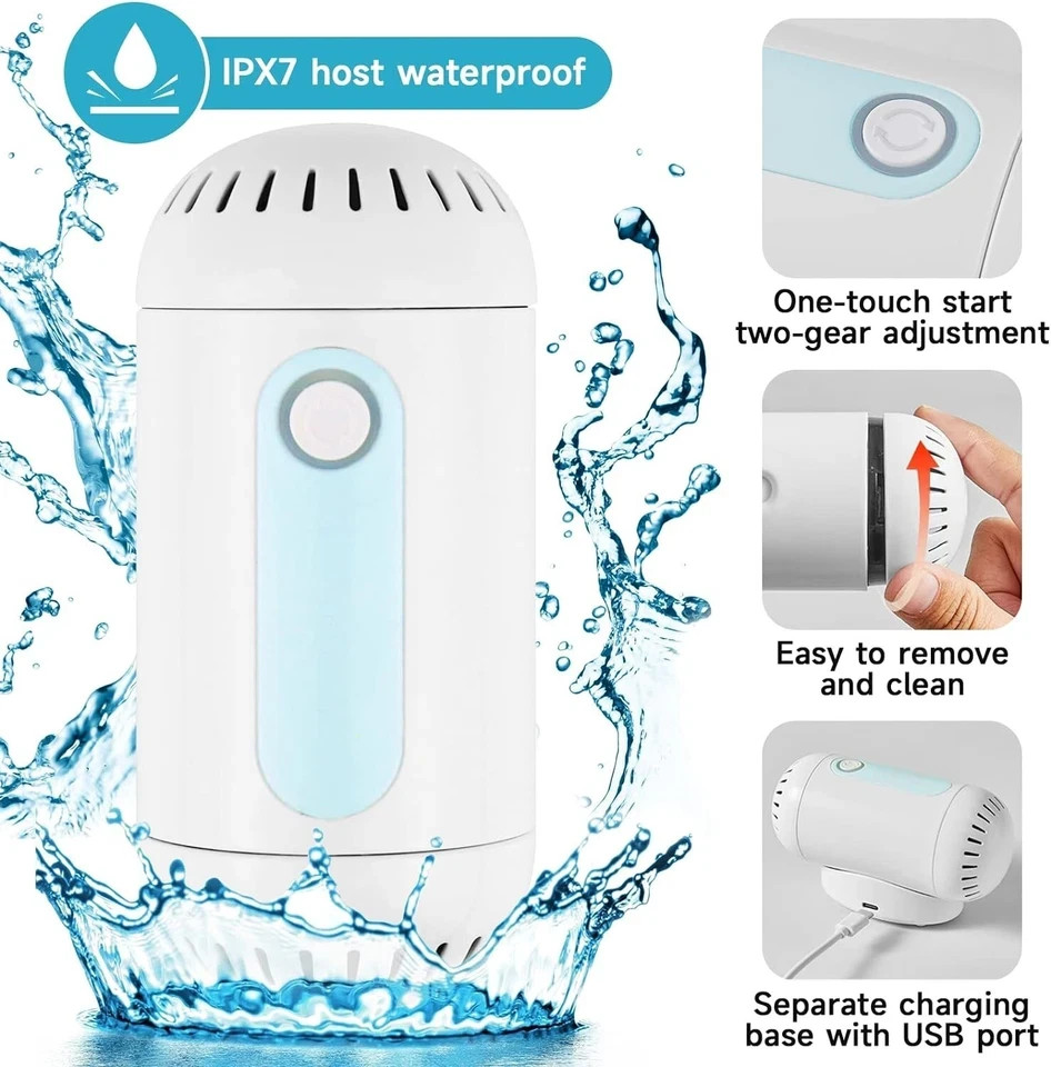 Dual-Core Fruit and Vegetable Washing Machine, Portable USB Rechargeable